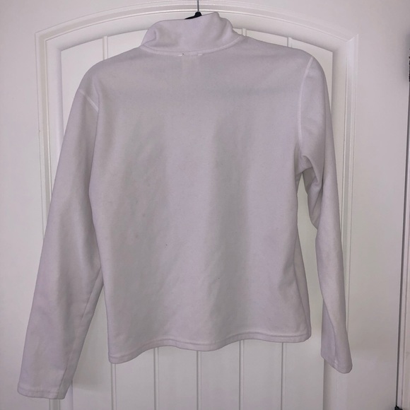 North Face White 1/4 Zip Fleece Size M - Picture 4 of 5